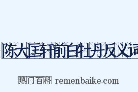 陈大匡轩前白牡丹反义词是什么意思的图片
